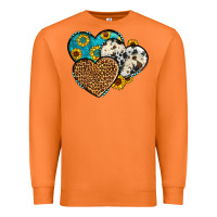 Carrot cowhide leopard hearts Premium Sweatshirt - OliviaCreatesArt