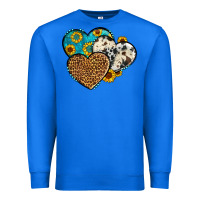 True Royal cowhide leopard hearts Premium Sweatshirt - OliviaCreatesArt