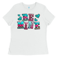 White be mine western valentine's day no background Ladies Tee - AdoDesignShop