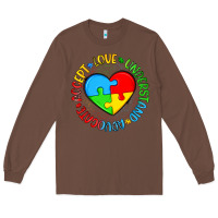 Chestnut autism awareness puzzle heart love understand advo Long Sleeve Tee - Artiststas