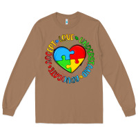 Toasted Coconut autism awareness puzzle heart love understand advo Long Sleeve Tee - Artiststas