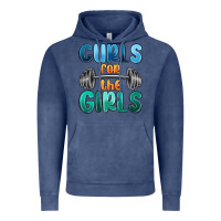 Vintage Denim curls for the girls Vintage Hoodie - MaliasSmallBusiness