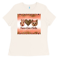 Bone peace love yorkie Ladies Tee - Jasminsmagicworld