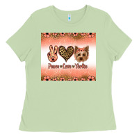 Matcha peace love yorkie Ladies Tee - Jasminsmagicworld