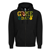 Black Game day yellow and green team color Zipper Hoodie - HowdyJamesFarm