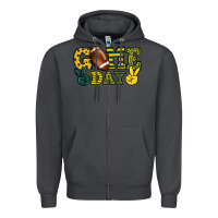 Smoke Game day yellow and green team color Zipper Hoodie - HowdyJamesFarm