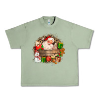 Oil Green Santa Urban Heavy Tee - MaliasSmallBusiness