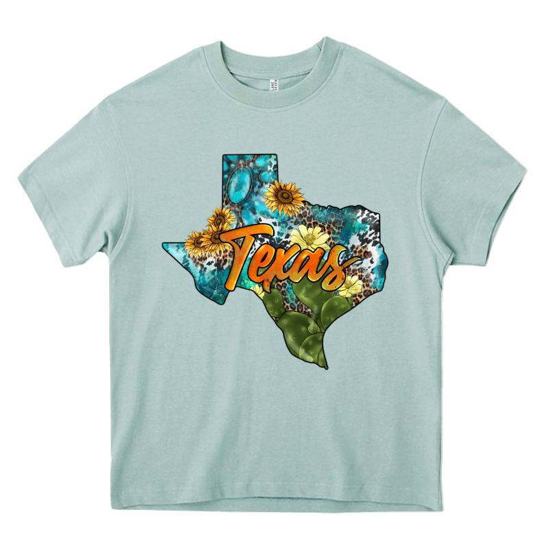 Western Texas Map Heavy Core Tee by AdoDesignShop | Teevron