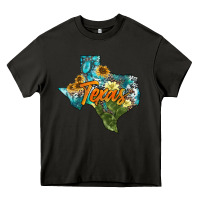Asphalt western texas map Heavy Core Tee - AdoDesignShop