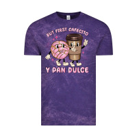 Cloud Purple but first cafecito y pan dulce Vintage Tee - MaliasSmallBusiness