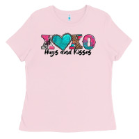 Bubblegum Pink xoxo hugs and kisses valentines day Ladies Tee - AdoDesignShop