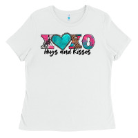 White xoxo hugs and kisses valentines day Ladies Tee - AdoDesignShop