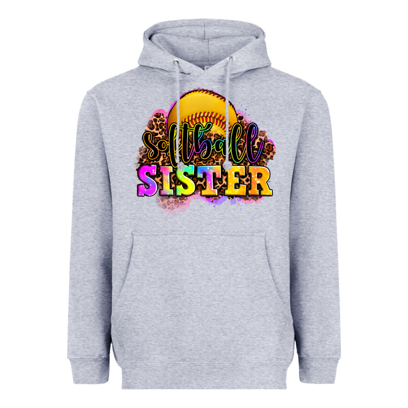 Softball Sister Heavyweight Hoodie by OliviaCreatesArt | Teevron