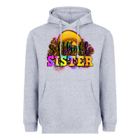 Heather Grey softball sister Heavyweight Hoodie - OliviaCreatesArt