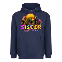 Navy softball sister Heavyweight Hoodie - OliviaCreatesArt