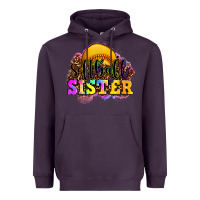 Plum softball sister Heavyweight Hoodie - OliviaCreatesArt