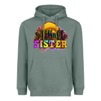 Sage softball sister Heavyweight Hoodie - OliviaCreatesArt
