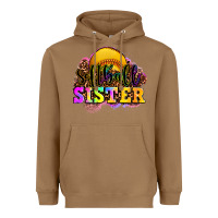 Toasted Coconut softball sister Heavyweight Hoodie - OliviaCreatesArt
