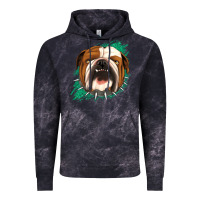 Cloud Black Bulldog Green glitter Vintage Hoodie - Jasminsmagicworld