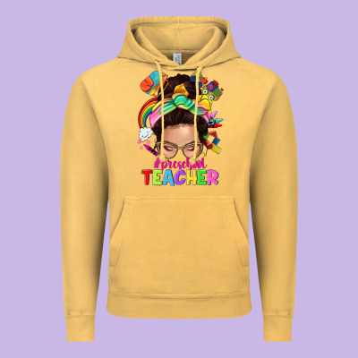 Preschool Teacher Vintage Hoodie Designed By Nancycooperartshop