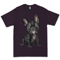 Plum french bulldog Premium Tee - BarkalooDesign