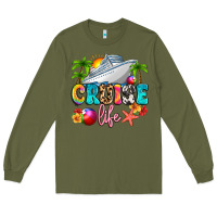 Army Green cruise life Long Sleeve Tee - Artiststas