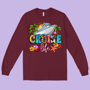 Cruise Life Long Sleeve Tee Designed By Artiststas
