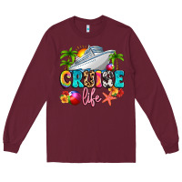 Burgundy cruise life Long Sleeve Tee - Artiststas