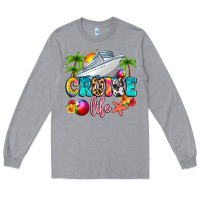 Heather Grey cruise life Long Sleeve Tee - Artiststas