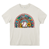 Cream baseball rainbow Heavy Core Tee - Artiststas
