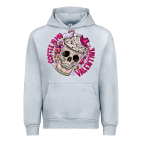 Heather Grey Coffee is my Valentine Urban Hoodie - CowhideDigitalArt