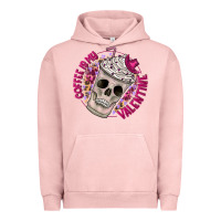 Pigment Salmon Coffee is my Valentine Urban Hoodie - CowhideDigitalArt