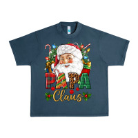 Midnight Navy Papa Claus Christmas Urban Heavy Tee - NancyCooperArtShop