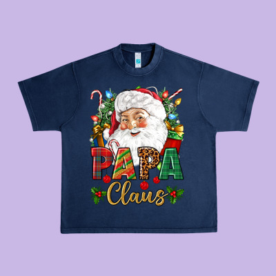 Papa Claus Christmas Urban Heavy Tee Designed By Nancycooperartshop