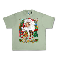 Oil Green Papa Claus Christmas Urban Heavy Tee - NancyCooperArtShop