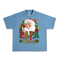Pebble Blue Papa Claus Christmas Urban Heavy Tee - NancyCooperArtShop