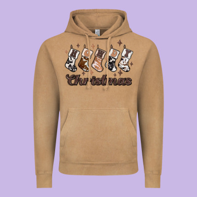 Howdy Christmas Vintage Hoodie Designed By Maliassmallbusiness