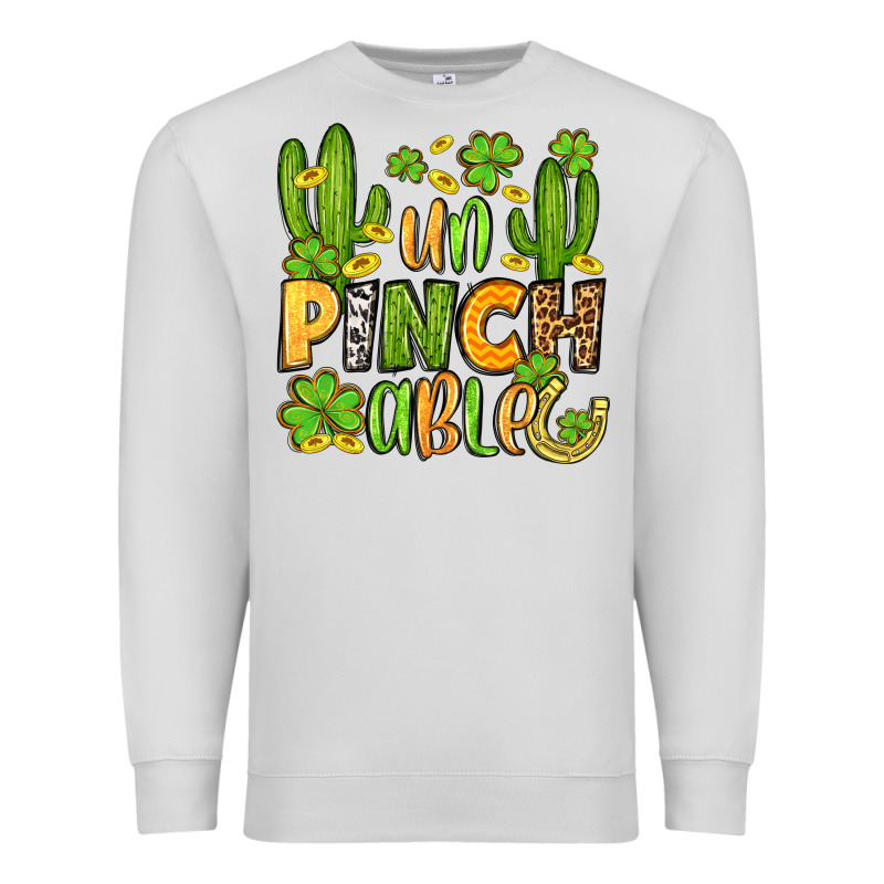 Un Pinch Able  St. Patrick's Day Premium Sweatshirt by OliviaCreatesArt | Teevron