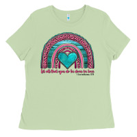 Matcha valentine's day rainbow let all that you do be done in love 1 corinthi Ladies Tee - AdoDesignShop