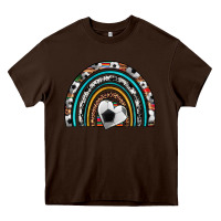 Chocolate Brown soccer rainbow Heavy Core Tee - Artiststas