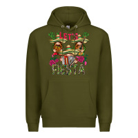 Army Green Let's fiesta with gnomies Mexico Premium Hoodie - HowdyJamesFarm