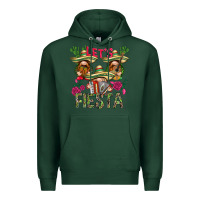 Sports Green Let's fiesta with gnomies Mexico Premium Hoodie - HowdyJamesFarm
