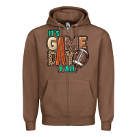 Chestnut It's game day y'all Zipper Hoodie - HowdyJamesFarm