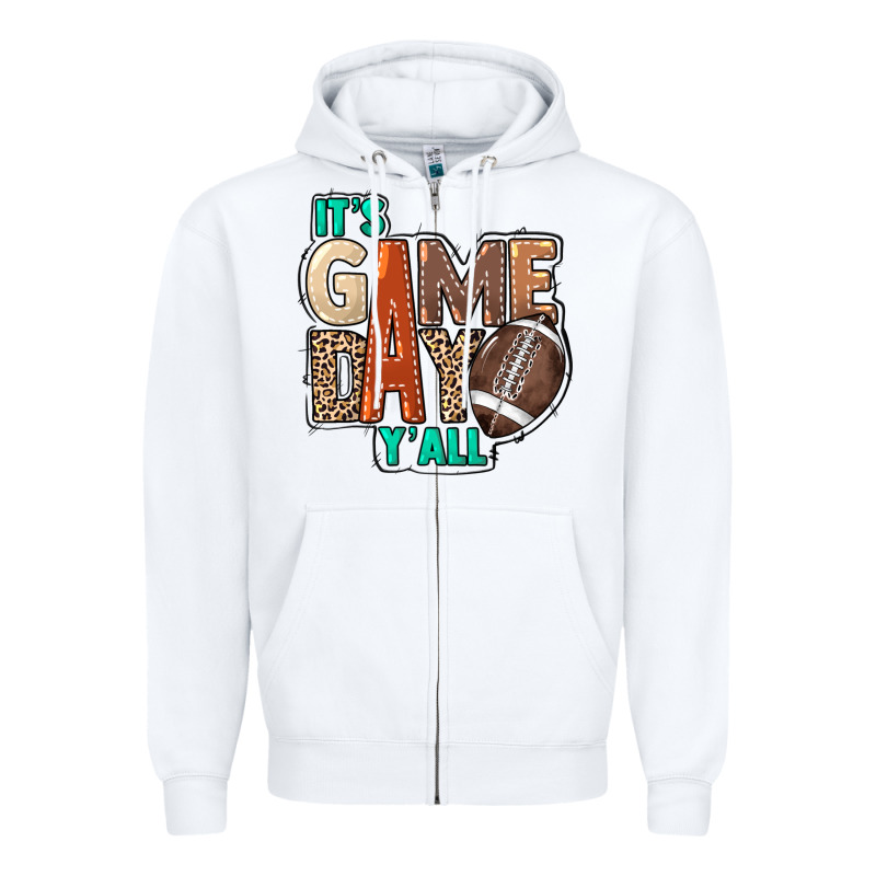 It's Game Day Y'all Zipper Hoodie by HowdyJamesFarm | Teevron
