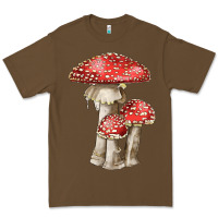 Cacao Autumn Mushroom Illustrations Premium Tee - LillyAllenDesigns