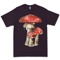 Plum Autumn Mushroom Illustrations Premium Tee - LillyAllenDesigns