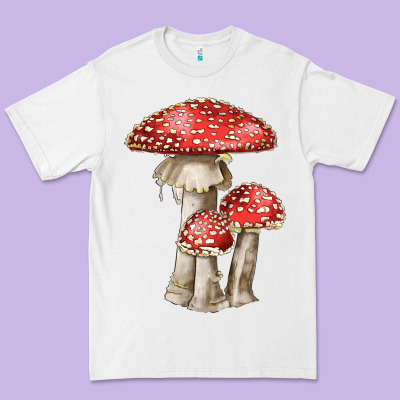 Autumn Mushroom Illustrations Premium Tee Designed By Lillyallendesigns