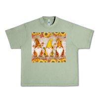 Oil Green Thankful Gnomes Urban Heavy Tee - MaliasSmallBusiness