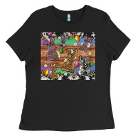 Black easter bunny egg cowhide leopard Ladies Tee - Artiststas