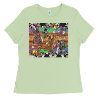 Matcha easter bunny egg cowhide leopard Ladies Tee - Artiststas